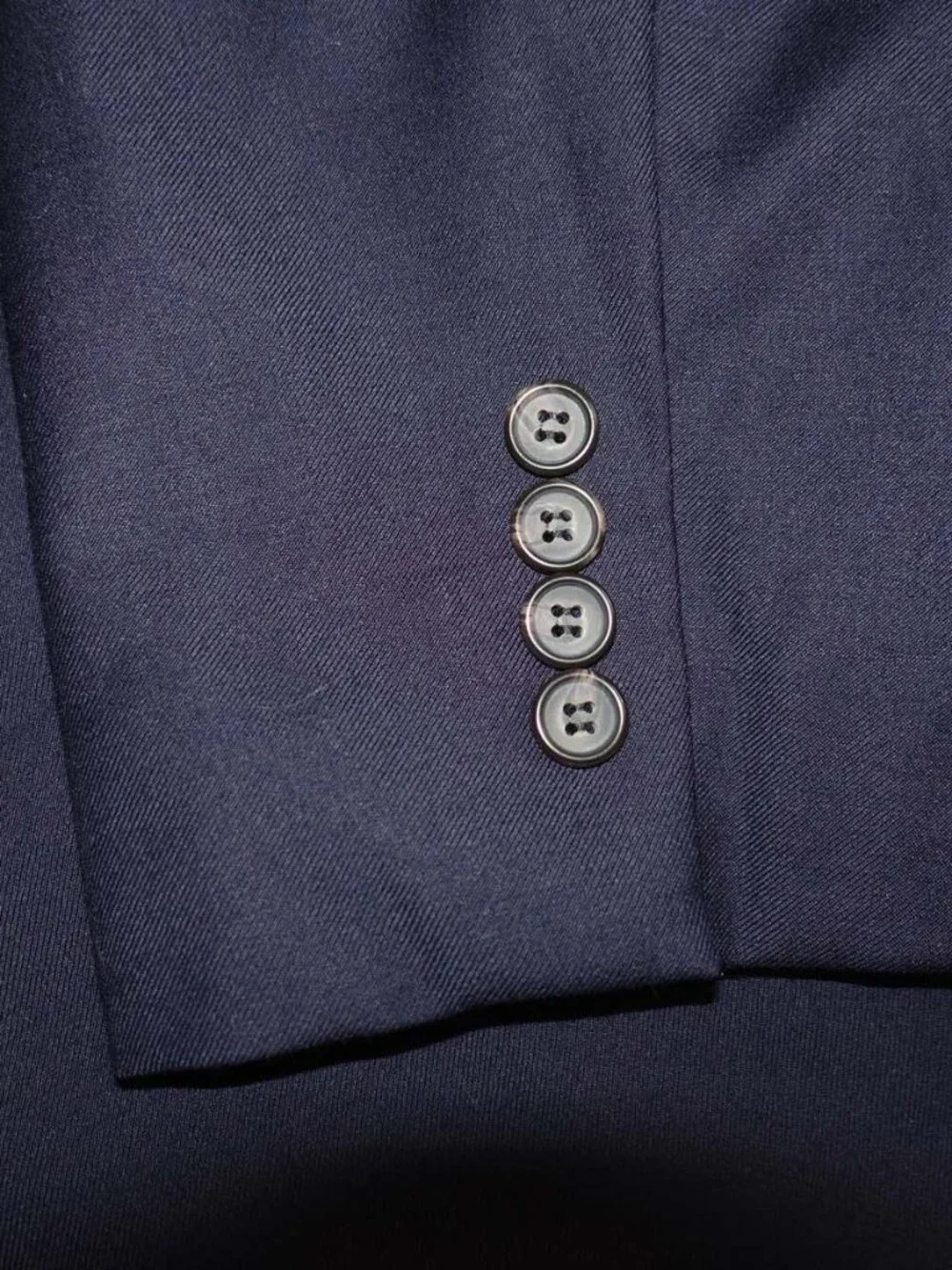Lauren Ralph Lauren Men's Suit Jacket Size 44 Short Navy Blue 100% Wool Blazer